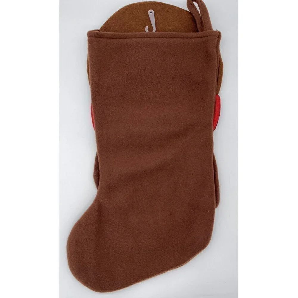 NWT Sloth Christmas Stocking Brown 18